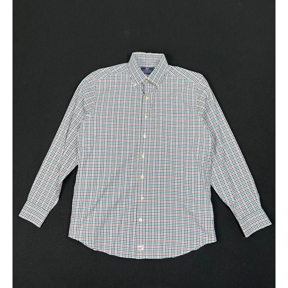 Vineyard Vines Slim Murray Shirt Mens Plaid Button Down 100% Cotton Size Large